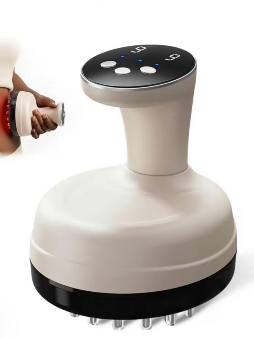 VUFVOID 3 in 1 Electric Handheld Massager with Heat and Vibration Drainage